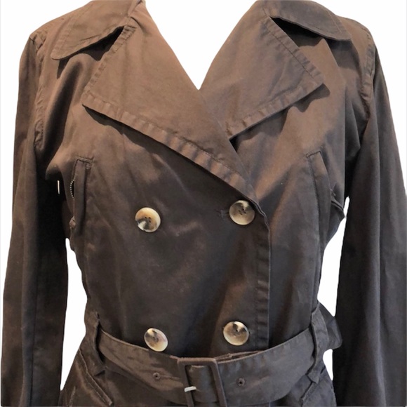 Massimo Dutti Woman Short Trench Sz L - Picture 2 of 6